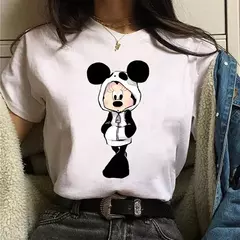 Moda mickey minnie mouse disney camiseta roupas femininas verão manga curta topos casuais camiseta kawaii
