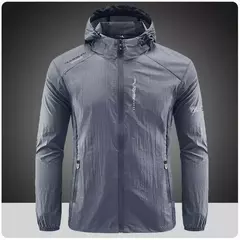 Verão Ao Ar Livre Quick Dry Sun-Protective Thin Jacket Homens Caminhadas Pesca Ciclismo Com Capuz Ginásio Esporte Blusão Ultra Light Coats