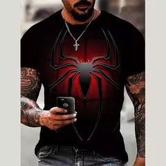 Camiseta masculina de manga curta de super-herói Marvel, top estampado em 3D, Tom e Hardy, festa masculina, verão - loja online