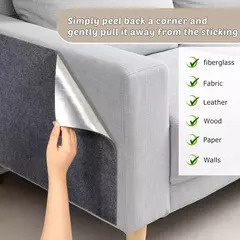 Gato coçar tapete com auto-adesivo aparável gato tapete coçar canto parede gato diy scratch móveis protetor - comprar online