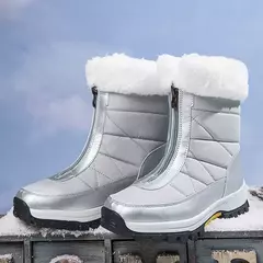 Inverno das mulheres botas de neve antiderrapante ao ar livre impermeável mulher manter botas quentes botas mujer zíper feminino algodão botas mais tamanho 42 - loja online