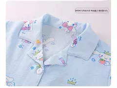 Conjunto de Pijamas Anime infantil, Roupa das Meninas, Roupa Confortável, Homewear das Meninas, Minha Melody, Sanrio, Pochacco, Cinnamoroll, Kuromi
