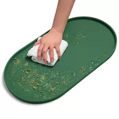 Silicone pet tigela esteira placemat à prova dwaterproof água evitar derramamentos cão gato comida almofada de alimentação gatinho alimentação pet tigela bandeja esteiras - loja online
