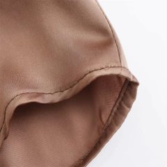 Imagem do PB & ZA-Camisa feminina de textura cetim de seda, casual e versátil, nova moda, primavera, 2022