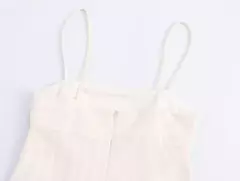 TRAFZA-Vestido Feminino Sem Costas, Vestido Linha A, Curto, Chique, Elegante, Voar, Voar, Listrado, Verão, 2022 na internet