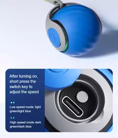 Brinquedos interativos de bola para gatos, bola de rolamento automática com cauda falsa, brinquedo elétrico inteligente recarregável por USB para animais de estimação para provocador e treinamento - loja online