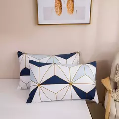Conjunto de cama confortável macio com impressão geométrica, capa de edredão, solteiro, duplo, rainha, king size, barato, durável, sem folha
