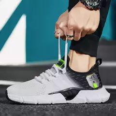 Tênis de corrida leve macio casual masculino, tênis esportivo ao ar livre, antiderrapante para caminhada, resistente ao desgaste, tênis de corrida - loja online