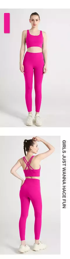 Roupa de ioga feminina de 2 peças, conjunto de treino rápido, roupa de fitness respirável, sutiã e leggings esportivos, roupas fitness, novo, 2024