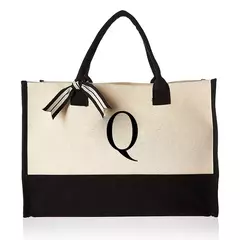 Saco de praia de lona portátil de grande capacidade, sacola de moda, letras, flor, compras ombro, bolsa casual, atacado na internet