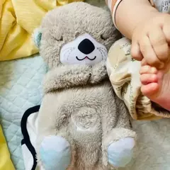 Baby Breath Bear Calmante Otter Plush Toy, Criança Calmante Música, Companheiro do sono, Som e Luz, Presentes de boneca - loja online