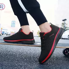 MAEDEF-Sapatos esportivos respiráveis para homens e mulheres, tênis de malha casual, corrida e caminhada, tênis de ginástica, preto na internet