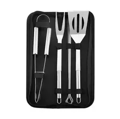 Conjunto De Ferramentas De Combinação De Churrasco, Forno De Aço Inoxidável, Saco De Pano Portátil, Ferramenta De Cozimento Ao Ar Livre - comprar online
