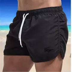 Calção de banho com cordão masculino, roupa de banho, shorts de banho, shorts respiráveis, surfe de verão, calções de praia, calças esportivas na internet
