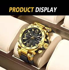 LIGE-Relógio de pulso impermeável LCD Dual Display masculino, relógios esportivos, despertador, militar, quartzo, novo, 50m - comprar online