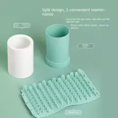 Imagem do Pet pé lavadora copo de silicone macio pé copo gato pé limpeza balde cão pata limpador copo manual rápido pés lavagem mais limpo