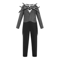Halloween jack skellington sally cosplay traje para meninas meninos o pesadelo antes do natal vestir-se crianças clássico sally & jack vestido - Wolf Magazine