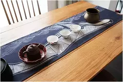 Simples chinês Lotus Table Runner, japonês Wave Table Flag, Koi Fish Toalha de Mesa, Acessórios para Cerimônia do Chá, Estilo Nacional - Wolf Magazine