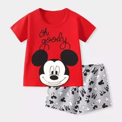 Disney Mickey Cartoon roupas infantis de impressão, pijamas infantis, pijama para bebê e menino, conjunto de roupas infantis, marca de moda na internet