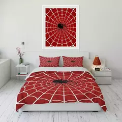Imagem do Conjunto de cama impresso Marvel Spider-Man para crianças e adultos, colcha macia, fronha, cama confortável, Twin, cama king, luxo