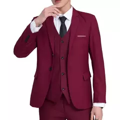Casaco de terno formal masculino, um botão, preto, azul, vermelho, slim fit, blazer de moda, jaqueta casual, roupas masculinas - comprar online