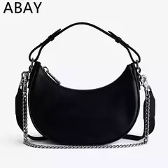 Imagem do Decoração Metal Chain Strap PU Envelope Handbag para Mulheres, Designer de Luxo Crossbody Bags, Couro 2 Cadeia, Senhoras