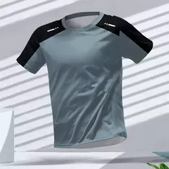 New Hot-Selling Outdoor Running Sports Respirável Quick-Secagem Roupas de Fitness Casual Wear Impressão 3D Em Torno Do Pescoço Adulto T-Shirt na internet