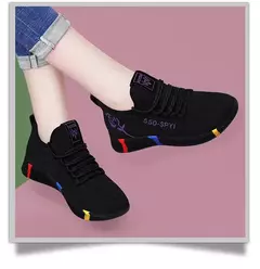 Tenis feminino 2024 mulheres sapatos vulcanizados malha de ar luz tênis macios femininos apartamentos plataforma rendas até sapatos casuais cesta femme - Wolf Magazine