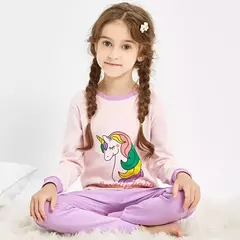 Conjuntos de pijamas de algodão de manga comprida infantil, para crianças, meninos, meninas, novo, outono, 2, 4, 5, 6, 8, 12, 14 anos na internet