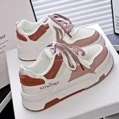 Sapato raso vulcanize com cordões para mulheres, ao ar livre, antiderrapante, casual, confortável para esportes femininos, outono - comprar online