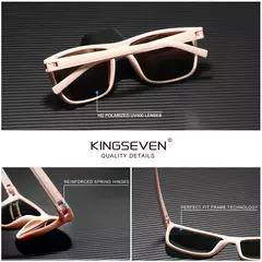 Imagem do Kingseven óculos de sol polarizados para homens e mulheres, moldura quadrada, melhor para dirigir, viagens ao ar livre, novo lc755
