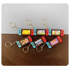 Super mario chaveiro interruptor charme jogo lidar com corrente garra máquina mario chaveiros anel brinquedos de ação figura coleção modelo presentes na internet