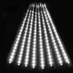 Imagem do LED Meteor Shower Rain Lights Fairy String Light Impermeável Queda de chuva Festa de Natal Decoração de pátio 30cm