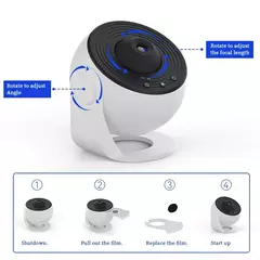 Projetor LED Starry Sky para crianças, projetor Galaxy, lâmpada noturna do planetário, sala decorativa, Kids Gift, rotação de 360 ° - loja online