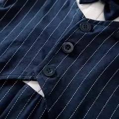 Bodysuit de algodão confortável para meninos e meninas, manga curta, bonito vestido de festa, roupas de bebê, verão, 0-18m