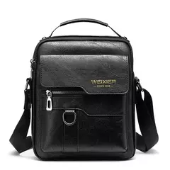 Bolsa de Ombro de Couro PU Masculina, Bolsas Crossbody, Business Flap, Mensageiro Sólido Masculino, Bolsa de Viagem, iPad, 9.7 ", iPad, Brand na internet