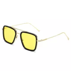 Tony Stark Iron Man Sunglasses, Quadros quadrados do metal do vintage na internet
