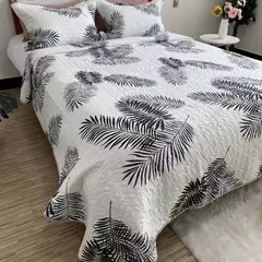 Imagem do Colcha acolchoada com estampa floral, 180x220/220x240cm na cama, capa xadrez, estilo americano, colcha de verão, cobertor para adultos