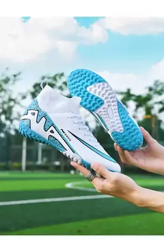 Botas de campo de futebol profissional para homens, grampos antiderrapantes, sapatos de treinamento de grama interna para crianças, sociedade original - loja online