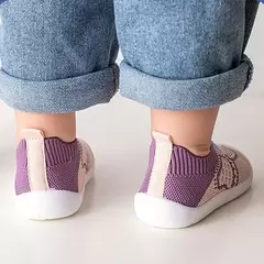 Sapatos de malha respirável para recém-nascido, meias infantis, fundo macio, antiderrapante, menino e menina, 0 a 5 anos, verão - loja online