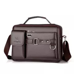 Bolsa de ombro de grande capacidade bolsa de mensageiro masculina de couro business commuter bolsa impermeável resistente ao desgaste pode ser armazenada - comprar online