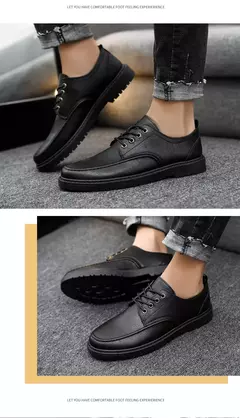 Sapato Oxford casual masculino, sapato de couro masculino, mocassins com renda de luxo, sapato de vestido masculino brogue, moda clássica, 2024 - loja online