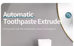 Imagem do 1 PCS Dispensador Automático Creme Dental Acessórios Do Banheiro Wall Mount Preguiçoso Creme Dental Squeezer Suporte Escova