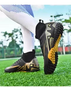 Botas de campo de futebol profissional para homens, grampos antiderrapantes, sapatos de treinamento de grama interna para crianças, sociedade original