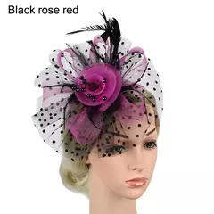 Chapéu Fascinator para Mulheres, Tea Party Headband, Coquetel De Casamento Malha, Penas De Flores, Grampo De Cabelo - comprar online