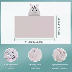 MICHLEY-toalhas de banho com capuz para criança, roupão macio, cobertor swaddle de sono quente, chuveiro para meninos e meninas, recém-nascido 0-9T
