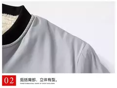 Imagem do Jaqueta grossa de lã masculina, monocromática, casaco casual, gola clássica, ao ar livre, aquecida, moda, outono, inverno