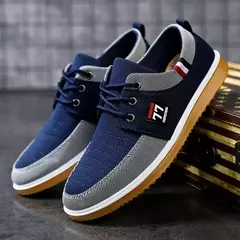 2025-sapatos casuais masculinos mocassins de trabalho vulcanizados malha leve homem sapatos esportivos sapatos de lona para homem/zapatos para hombres - loja online