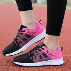 Imagem do Sapatos de corrida leves e respiráveis para mulheres, calçados esportivos antiderrapantes, ao ar livre, macios, com cordões, moda, tênis