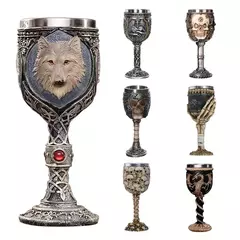 Caneca de cerveja do aço inoxidável, 3D Wolf Cálice, Dragon Cup, Game Of Thrones, Design criativo, Dia das Bruxas, Unicórnio, Vinho, Uísque, Café